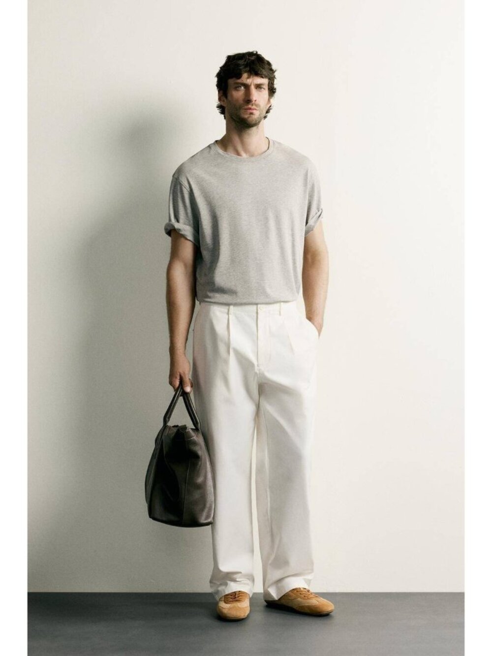 Zara Man Sartorial Mens Pants Trousers oyster white EU 38 US 30 6861/002 NWT